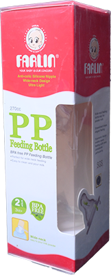 FARLIN WIDE NECK SILICONE FEEDING BOTTLE 270ML 1 BOX