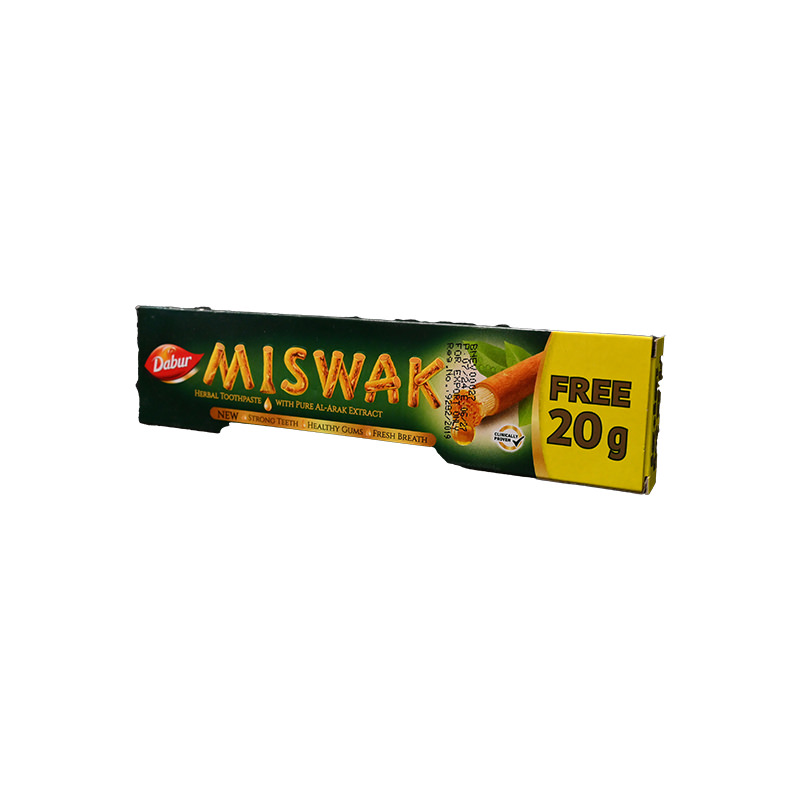 DABUR AL MISWAK GOLD TOOTHPASTE 120ML +20G FREE 1 BOX