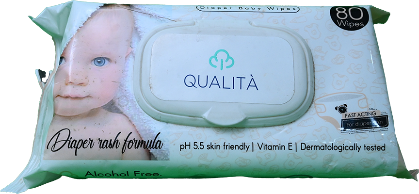 QUALITA WET WIPES OILVE OIL EXTRACT 80 PCS 1 BOX