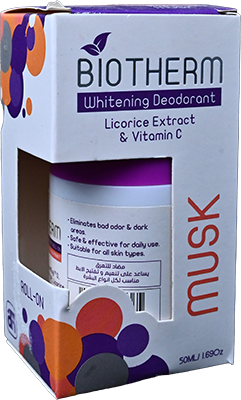 BIOTHERM WHITENING DEODRANT ROLL ON MUSK 1 BOX