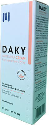 MEDINZA DAKY WHITENING FOR SENSITIV ZONE CR 50GM @ 1 BOX