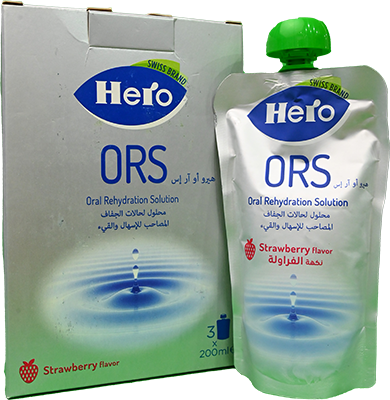 HERO ORS ORAL SOLUTION 200 ML 3 POUCH 3 UNIT 3 UNIT