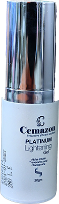 CEMAZON PLATINUM LIGHENING CREAM GEL 20 GM 1 BOX