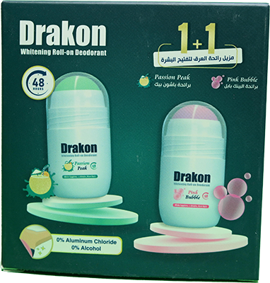 DRAKON WHIT ROLL-ON PINK BUBBLE+ROLL PASSION FREE 1 BOX