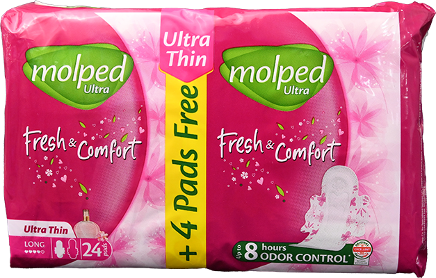 MOLPED FRESH&COM ULTRA THIN LONG 24+4PADS 3244 1 BOX