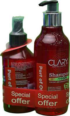 CLARY HAIR SHAMPOO + CLARY HAIR WATER SP.OFFER 1 BOX