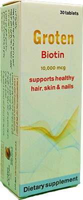 GROTEN BIOTIN 10.000 MCG TAB 3 STRIP 30 TAB