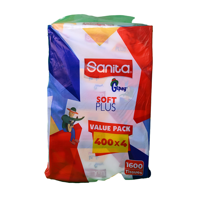 SANITA GIPSY 400 TISSUES 4 PACK 1 BOX