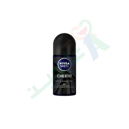 [91010] NIVEA MEN DEEP DRY&CLEAN ROLL ON 50ML