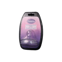 [92651] BUBBLES NATURAL NIPPLE +12 MONTHS