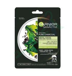 [96042] GARNIER SEAWEED+Natural Charcoal +Hyaluronic ACID+LHA MASK 28GM--
