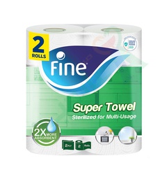 [58186] FINE 2 ROLLS SUPER TOWEL--