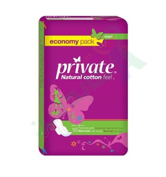 [58558] PRIVATE MAXI NORMAL W WINGS  16 PADS--