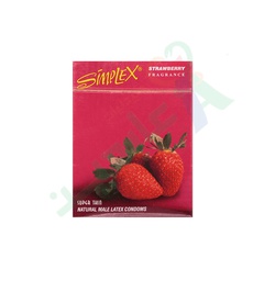 [50666] SIMPLEX CONDOM STRAWBERRY 3 Piece