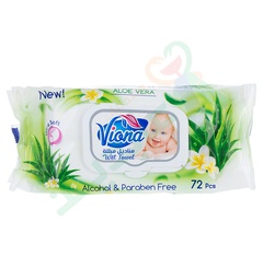 [91440] VIONA WET WIPES ALOE VERA CHILD 72 Piece--