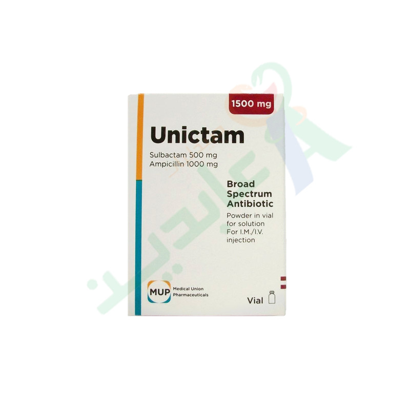 UNICTAM 1500 MG VIAL-- | Abdin Pharmacies