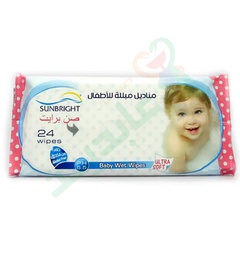 [62087] SUNBRIGHT BABY WIPES 24 WIPES