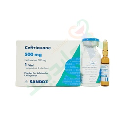 [23596] CEFTRIAXONE 0.5 GM I.M VIAL