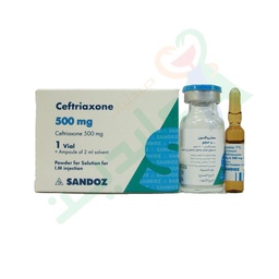 [23598] CEFTRIAXONE 0.5 GM I.V VIAL--