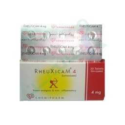 [29121] RHEUXICAM 4 MG 20 TABLET--