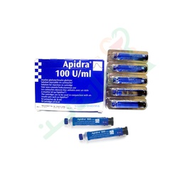 [47945] APIDRA  100 U / ML  5 CARTRIDGES  3 ML