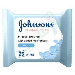 [100282] JOHNSONS MICELLAR WIPES MOISTURISING 25WIPES--