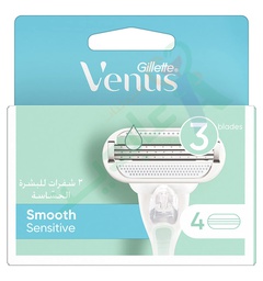 [100258] GILLETTE VENUS DELUXE SMOOTH SESITIVE 5BLADES 4PCS--