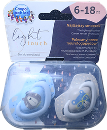 [103712] CANPOL ROYAL BABY SOOTHER LIGHT TOUCH 6-18 M BLUE