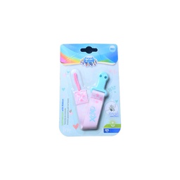 [104742] CANPOL BABIES SOOTHER CLIP WITH RIBBON PINK
