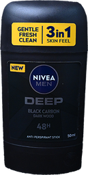 [105451] NIVEA MEN DEEP BLACK&CARBON DARK WOOD ROLL ON 50ML