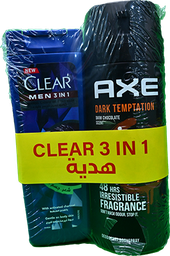 [110997] AXE DARK TEMPTATION SPRAY 150ML+CLEAR 90 SH SP.OFF 1 BOX