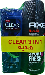 [111011] AXE RECHARGE SPRAY 150ML+CLEAR 90 SH SP.OFFER 1 BOX