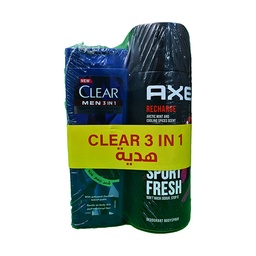 [111011] AXE RECHARGE SPRAY 150ML+CLEAR 90 SH SP.OFFER 1 BOX