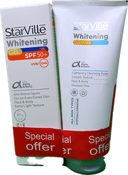 [111186] STARVILLE WHITENING GEL SPF50+STAR WH CLEANSER OFF 1 BOX