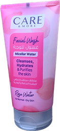 [111229] CARE&MORE ROSE WATER FACIAL WASH 150ML 1 BOX