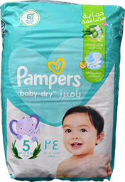 [111313] PAMPERS SIZE (5) 24 DIAPERS 1 BOX