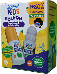 [110414] SUPER KIDS PINEAPPLE SCENT ROLLON 30ML 2PCS SP.OFF 1 BOX