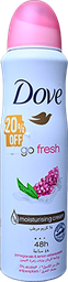 [110801] DOVE SPRAY GO FRESH 150ML DIS 20% رمان  1 BOX