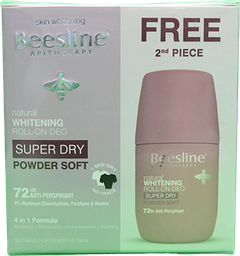[110291] BEESLINE SUPER DRY POWDER SOFT ROLLON 2PCS SP.OFF 1 BOX