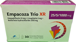 [109090] EMPACOZA TRIO XR 25/5/1000 MG TAB 3 STRIP 30 TAB