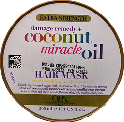 [109215] OGX COCONUT MIRACLE OIL HAIR MASK 300 ML 1 ONE UNIT