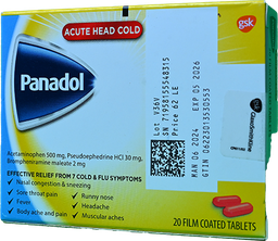 [109094] PANADOL ACUTE HEAD COLD TAB 2 STRIP 20 TAB