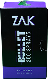 [108022] ZAK BULLET EXTREME EAU DE PARFUM 250 SPRAYS 25ML 1 BOX