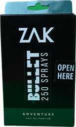 [108025] ZAK BULLET ADVENTURE PARFUM 250 SPRAYS 25ML 1 BOX