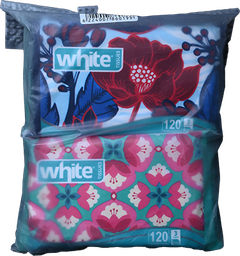 [108125] WHITE TISSUES 3 LAYERS 120 PCS 4 PACK  1 BOX