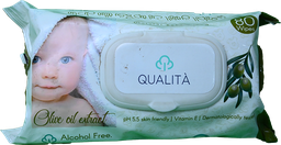 [108233] QUALITA WET WIPES OILVE OIL EXTRACT 80 PCS 1 BOX