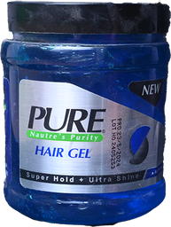 [107971] PURE HAIR GEL 600 GM ازرق 1 BOX