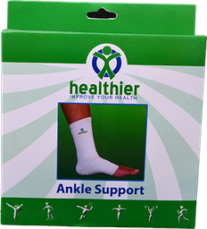 [107627] HEALTHIER CLOSE ANKLE SUPPORT L انكل شراب 1 BOX