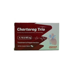 [107552] CHARTOREG TRIO 5/12.5/80 MG TAB 1 BOX 28 TAB