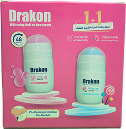 [107519] DRAKON WHIT ROLL-ON PINK BUBBLE+ROLL LOLLIPOP FREE 1 BOX